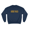 I'm Acrisure It's Still Called Heinz Field - Champion Crewneck Sweatshirt Sweatshirt Printify Navy S 