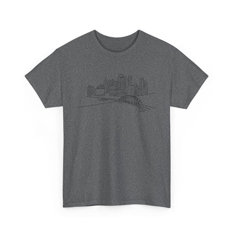 Pittsburgh Skyline - Unisex Heavy Cotton Tee