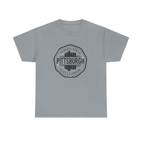 Pittsburgh Vintage Stamp - Unisex Heavy Cotton Tee