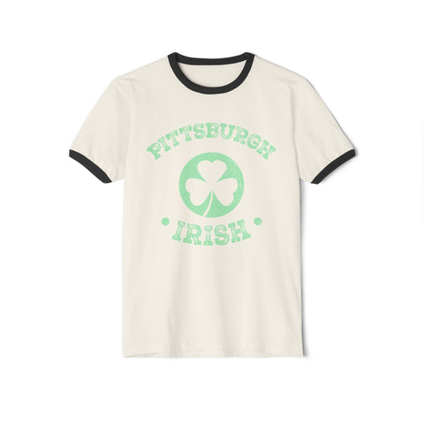 Pittsburgh St. Patrick's Day - Unisex Cotton Ringer T-Shirt