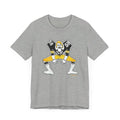 Pittsburgh Football Linebacker Cartoon -  Short Sleeve Tee T-Shirt Printify Athletic Heather XS 