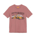 Pittsburgh City of Iron Vintage Logo - Short Sleeve Tee T-Shirt Printify Heather Mauve S 
