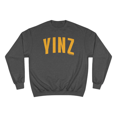 Yinz - Champion Crewneck Sweatshirt Sweatshirt Printify Charcoal Heather S 