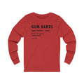 Pittsburghese Definition Series - Gum Bands - Long Sleeve Tee Long-sleeve Printify XS Red 