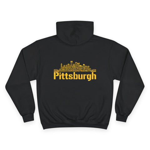 Pittsburgh Football Team Names - Print on back - Champion Hoodie