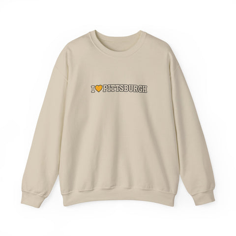 I Love Pittsburgh Crewneck Sweatshirt Retro City Pride Crew