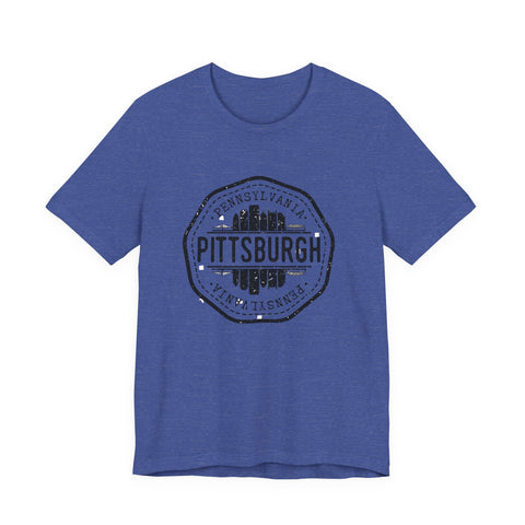 Pittsburgh City Stamp - Short Sleeve T-Shirt