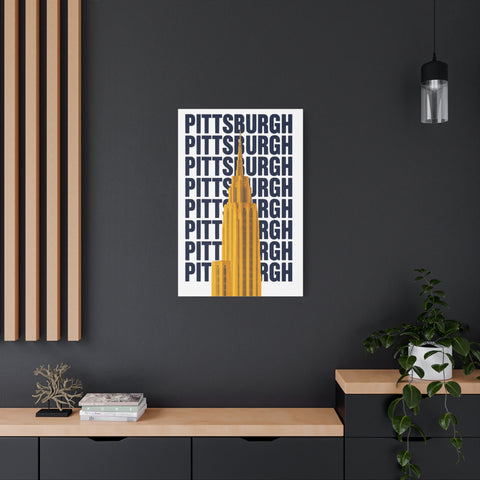 Pittsburgh Art Deco Canvas — Modern Minimalist City Print