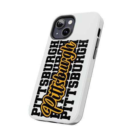 Pittsburgh Typography - iPhone Phone Case Mate Tough