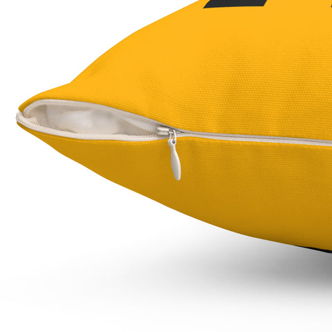 412 City Code Throw Pillow — Yellow Pittsburgh Number Accent Pillow
