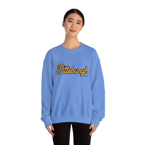 Pittsburgh Faux Embroidery Heavy Blend™ Crewneck Sweatshirt
