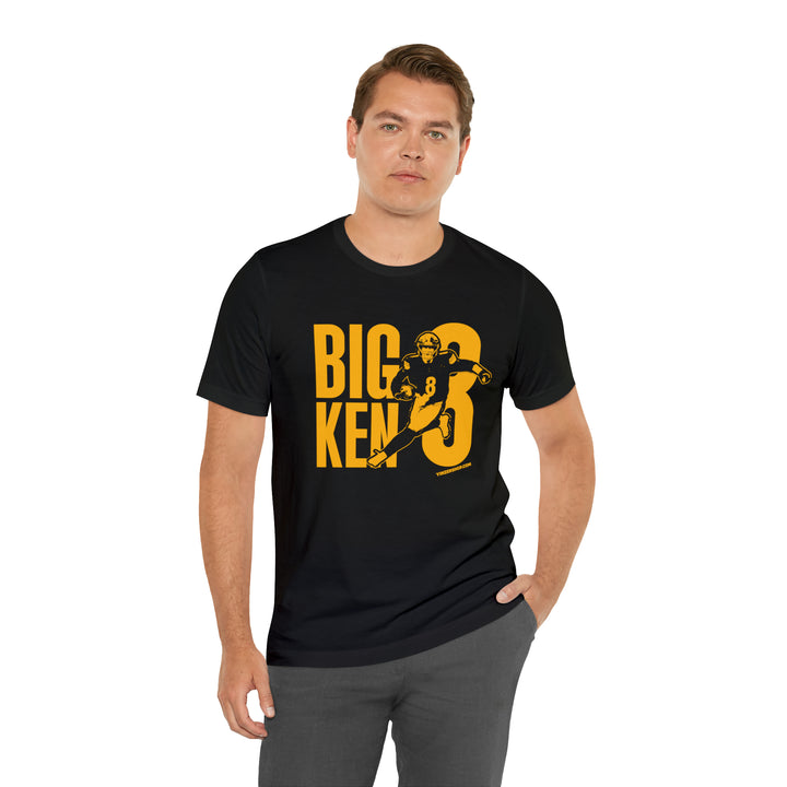 Kenny Pickett Big Ken #8 - Short Sleeve Tee T-Shirt Printify   