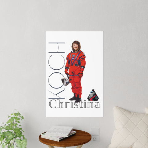 Astronaut Christina Koch Portrait Wall Decal