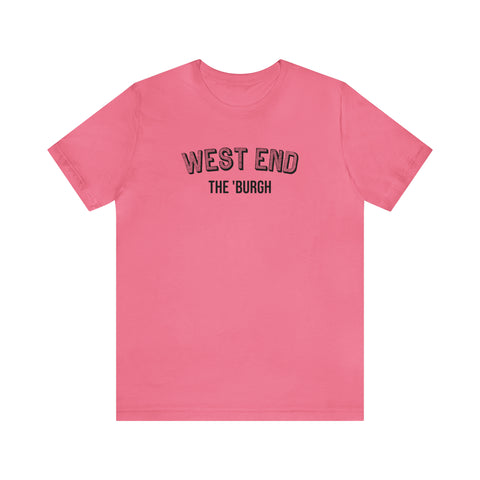 West End - The Burgh Neighborhood Series - Unisex Jersey Short Sleeve Tee T-Shirt Printify Charity Pink 2XL 