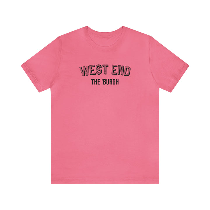 West End - The Burgh Neighborhood Series - Unisex Jersey Short Sleeve Tee T-Shirt Printify Charity Pink 2XL 