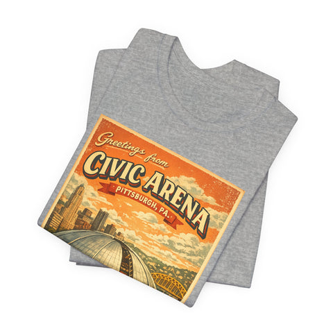 Greeting From Civic Arena (The Igloo) - Unisex Jersey Short Sleeve Tee