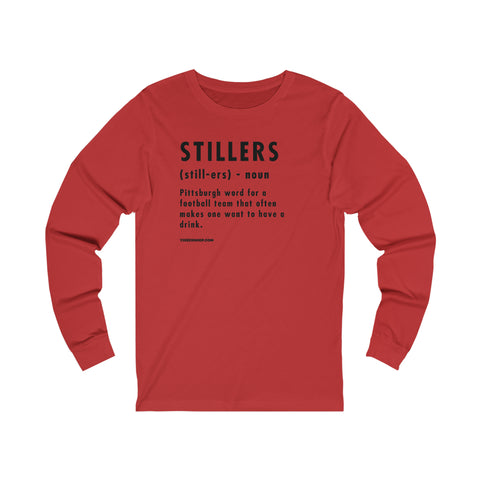 Pittsburghese Definition Series - Stillers -Long Sleeve Tee Long-sleeve Printify XS Red 