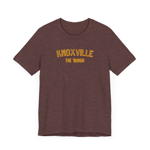 Knoxville - The Burgh Neighborhood Series - Unisex Jersey Short Sleeve Tee T-Shirt Printify Heather Maroon XS