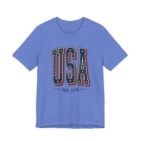 USA vintage varsity tee | 4th of July patriotic graphic