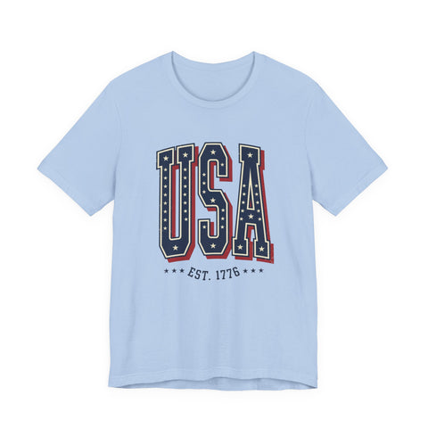 USA vintage varsity tee | 4th of July patriotic graphic