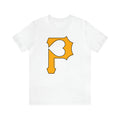 Heart of Pittsburgh - P for Pittsburgh Series - PRINT ON BACK - Short Sleeve Tee T-Shirt Printify White S 
