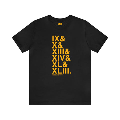 Pittsburgh Football Champs Ampersand  - Short Sleeve Tee T-Shirt Printify Black S 