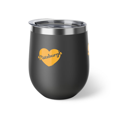 Pittsburgh Love Copper Vacuum Insulated Cup, 12oz Mug Printify