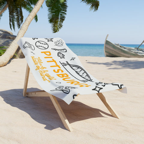 Pittsburgh Doodles Wrap - Beach Towel