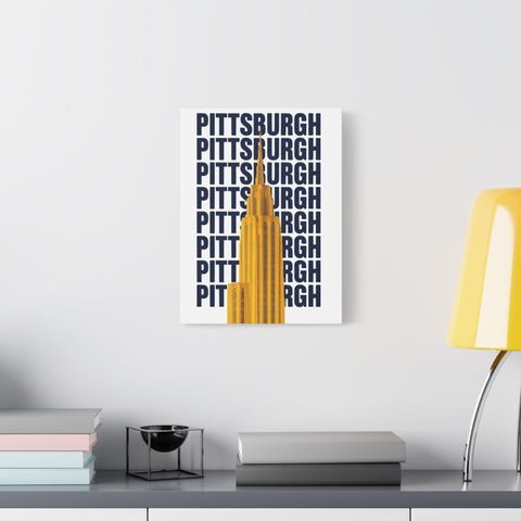 Pittsburgh Art Deco Canvas — Modern Minimalist City Print