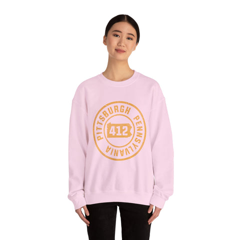 412 Pittsburgh Stamp - Heavy Blend™ Crewneck Sweatshirt