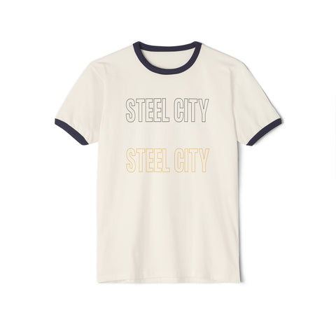 Steel City - Unisex Cotton Ringer T-Shirt