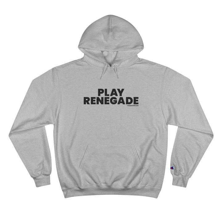 Play Renegade - Champion Hoodie Hoodie Printify Light Steel S 