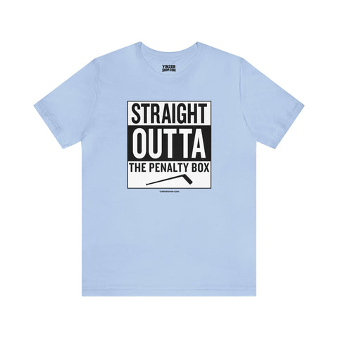 Straight Outta the Penalty Box -  Short Sleeve Tee T-Shirt Printify Baby Blue S 
