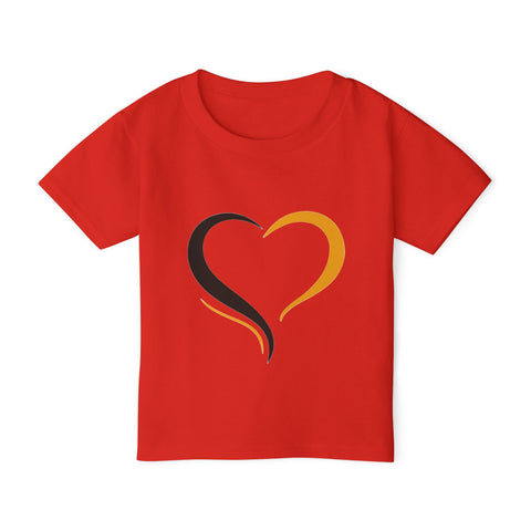 Black and Yellow Heart - Toddler T-Shirt