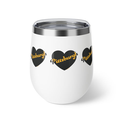 Pittsburgh Love Copper Vacuum Insulated Cup, 12oz Mug Printify White 12oz 