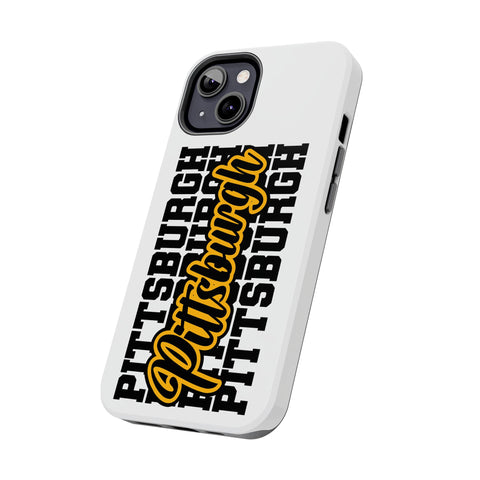 Pittsburgh Typography - iPhone Phone Case Mate Tough