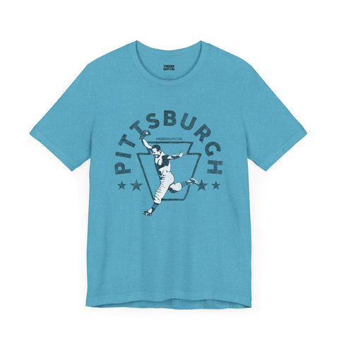 Pittsburgh Legendary Baseball Walk Off Home Run - Short Sleeve Tee T-Shirt Printify Heather Aqua S 