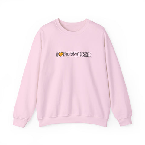 I Love Pittsburgh Crewneck Sweatshirt Retro City Pride Crew