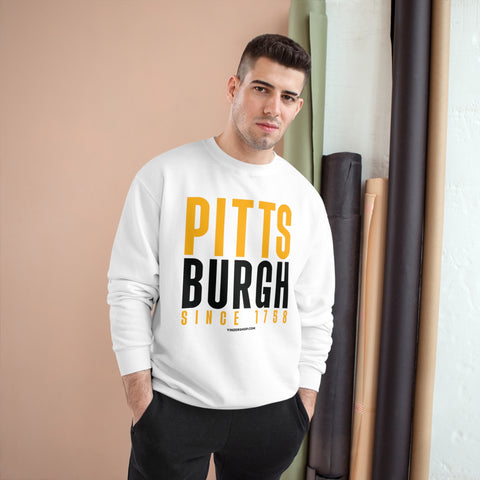 Big Pittsburgh - Champion Crewneck Sweatshirt Sweatshirt Printify   