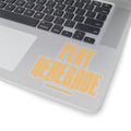 Play Renegade Distressed Font Kiss-Cut Sticker Paper products Printify   