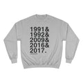 Pittsburgh Penguins Stanley Cups Ampersand - Champion Crewneck Sweatshirt Sweatshirt Printify Light Steel S 