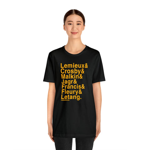 Famous Pittsburgh Penguins Ampersand - Short Sleeve Tee T-Shirt Printify   