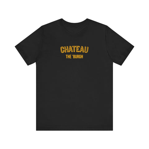 Chateau  - The Burgh Neighborhood Series - Unisex Jersey Short Sleeve Tee T-Shirt Printify Black S 