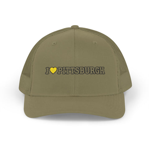 I Love Pittsburgh Snapback Trucker Cap — Retro City Pride Hat