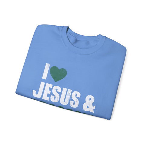 I Love Jesus and Broccoli - Heavy Blend™ Crewneck Sweatshirt