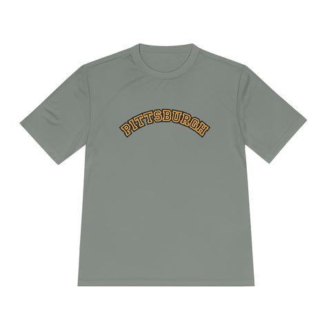 Pittsburgh Block Letters - Sport-Tek Unisex Moisture Wicking Tee