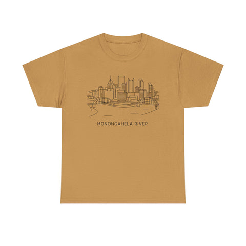 Monongahela River Skyline - Unisex Heavy Cotton Tee