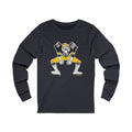 Pittsburgh Football Linebacker Cartoon - Long Sleeve Tee Long-sleeve Printify S Heather Navy 