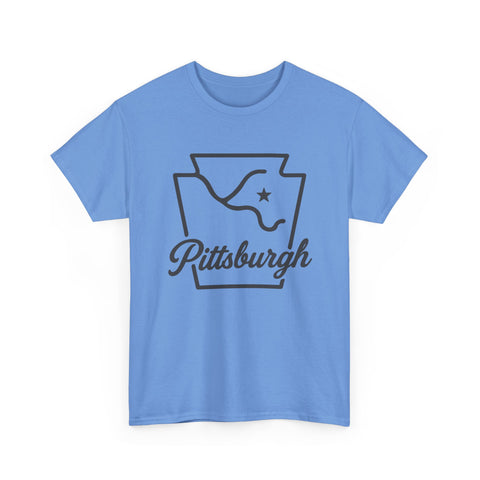 Pittsburgh Keystone Rivers - Unisex Heavy Cotton Tee