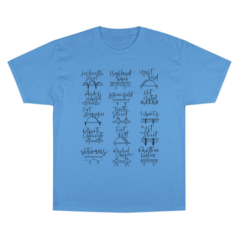 Pittsburgh Bridges Doodle - Champion T-Shirt